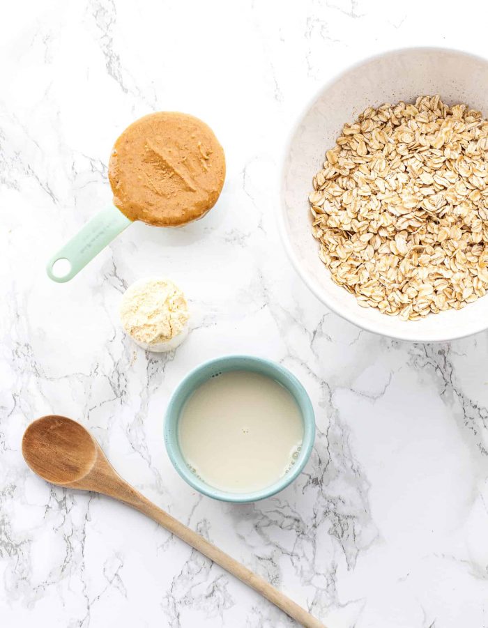 Ingredients for homemade protein bars