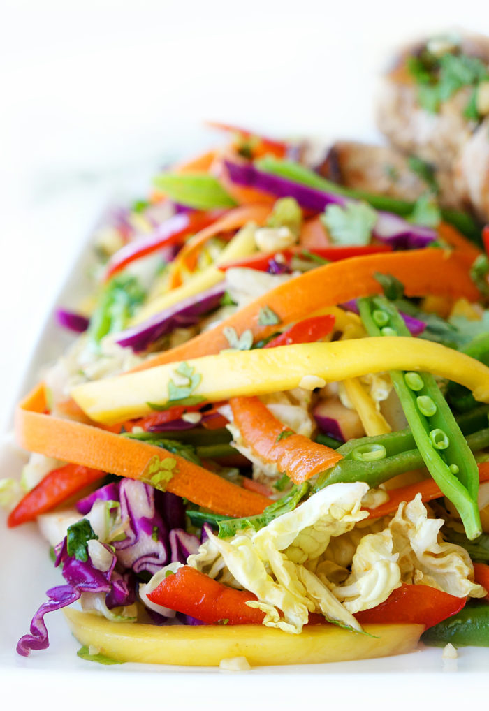 Closeup of Rainbow Detox Salad