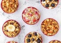 different flavours baked oatmeal cups