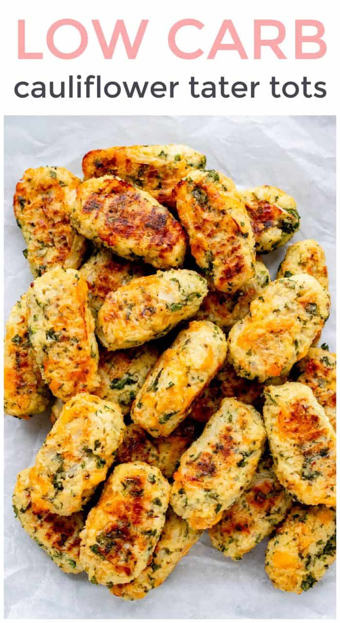 Loaded Cauliflower Tots {Low Carb, Glutenfree} Haute & Healthy Living
