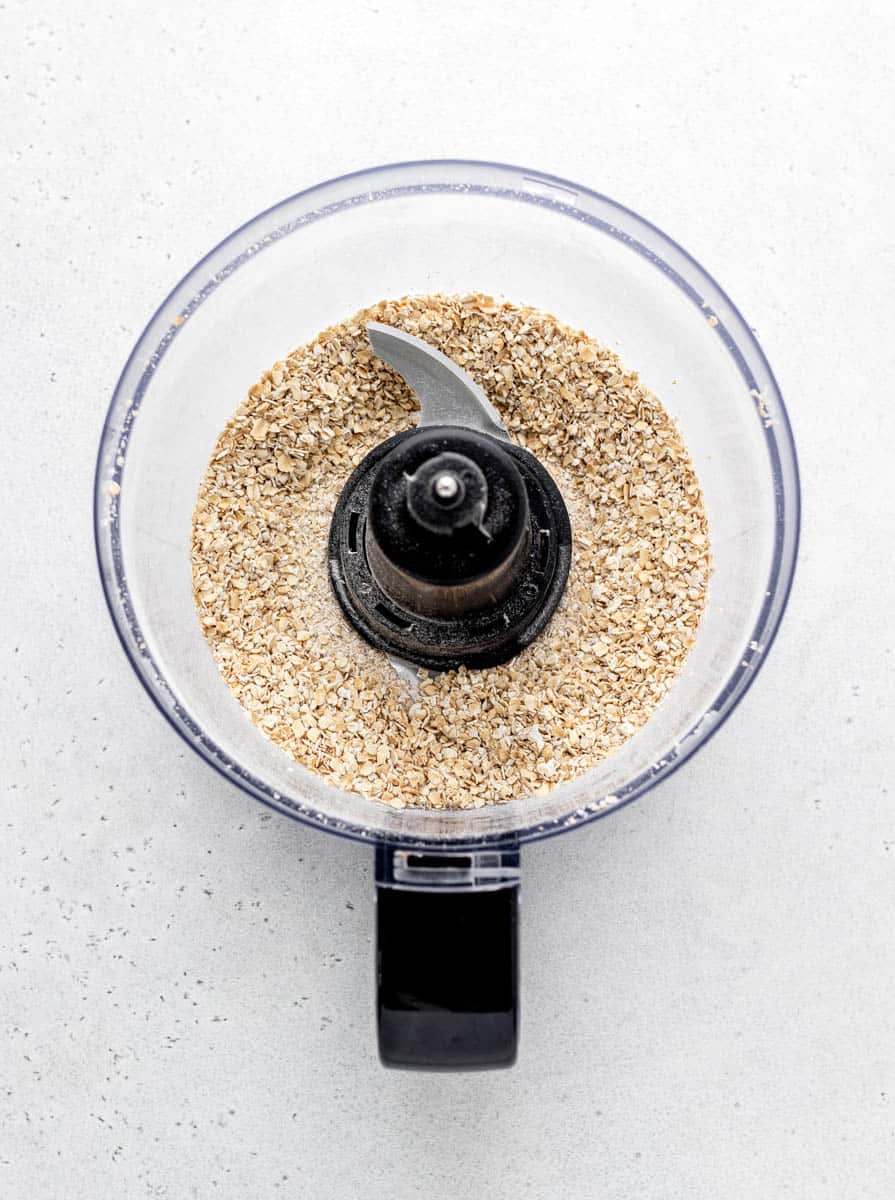 Ground up oats in a food processor.
